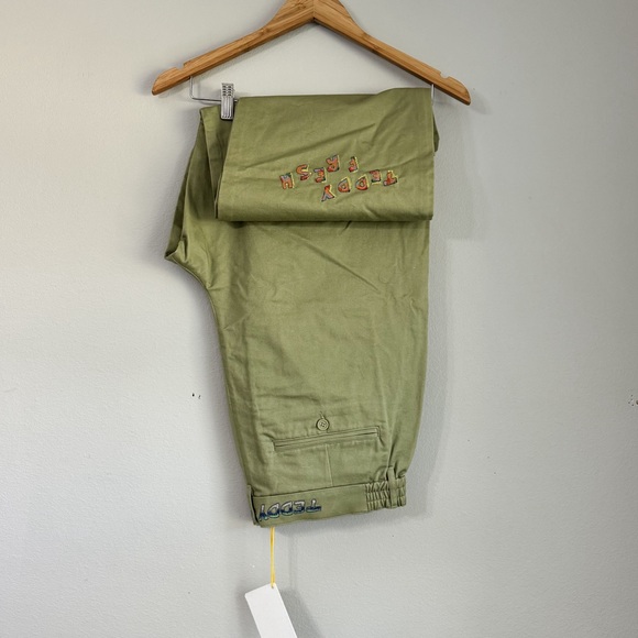 NWT Teddy Fresh Mens Pleated Pants, Olive, 34 - Picture 5 of 8